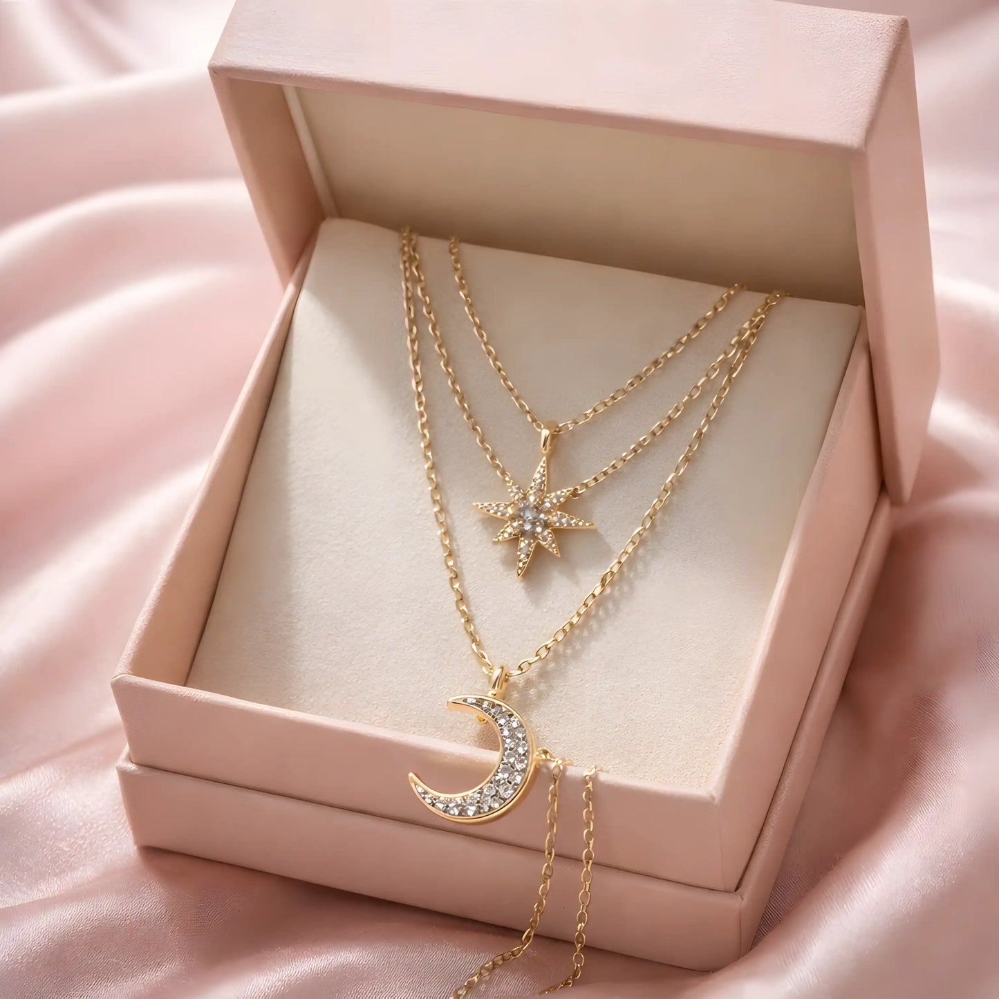 Dvostruka ogrlica mesec i zvezda.